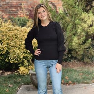Puff Sleeve Pullover Sweater